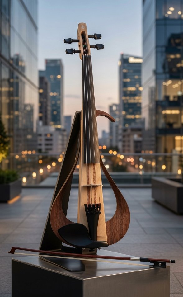 Electric violin used by Omaha wedding violinist Ryne Bessmer